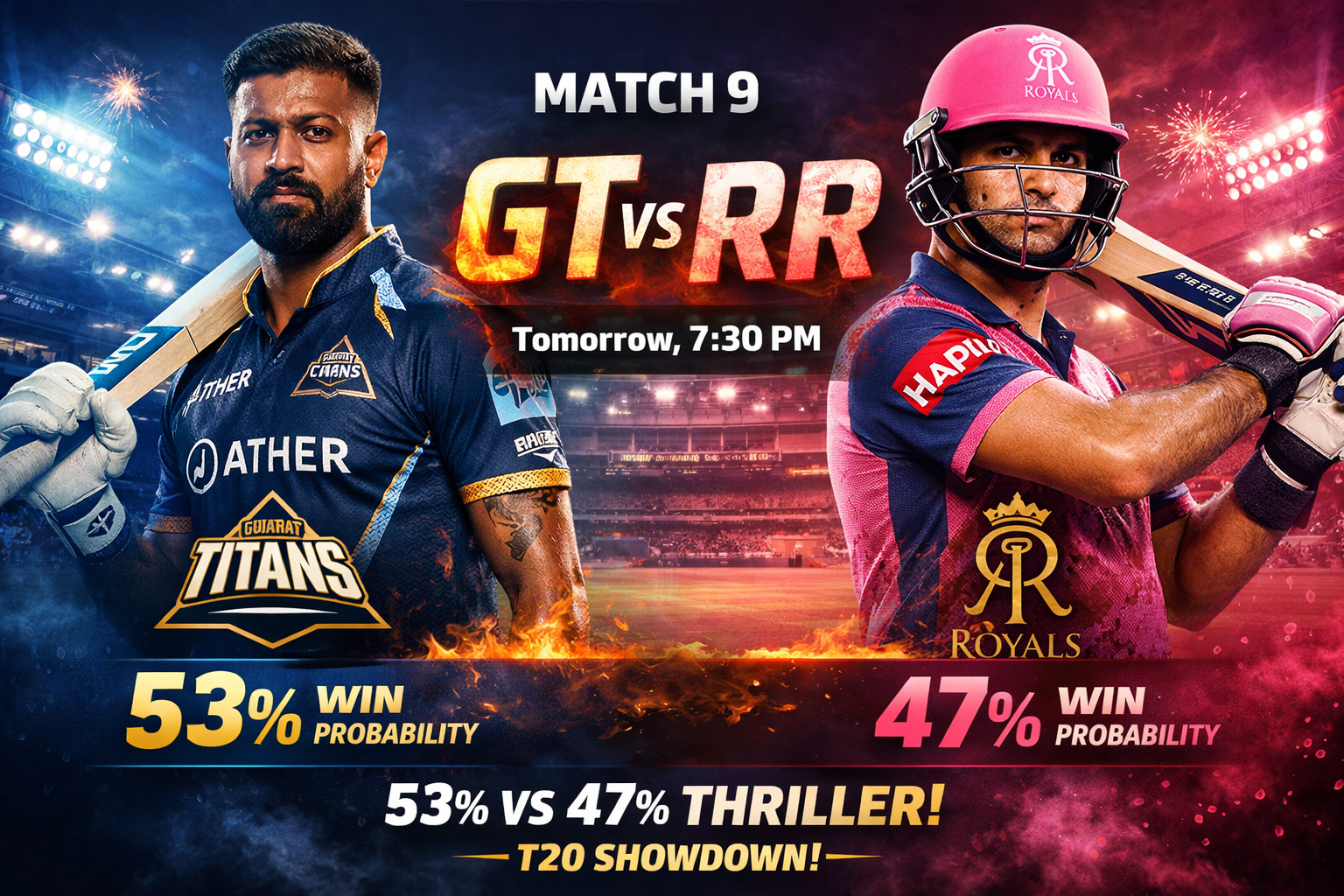 Match 9: Why the GT vs RR Clash , Match prediction and Analysis By Diamond Exchange